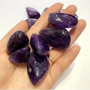 New 2 Piece Amethyst Crystals Set Wands Polished Healing Crystal Stones
